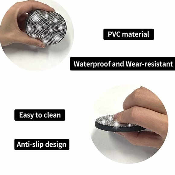 Pink Cup Holder for Vehicle, Glossy Precious Stone Vehicle Inside Embellishments - Picture 10 of 11